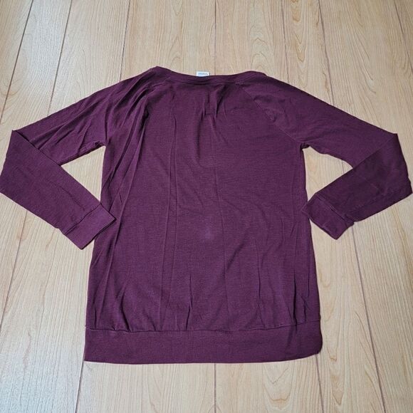 PINKāVSāWINEāBURGUNDYĀ LONG-SLEEVEāT-SHIRT - Picture 4 of 4